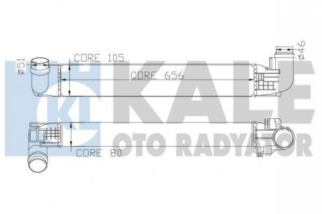 Інтеркулер Renault Duster (10-) Kale oto radyator 345090