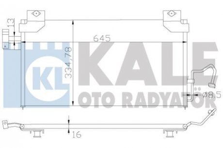 KALE MAZDA Радиатор кондиционера 323 98- Kale oto radyator 387100 (фото 1)