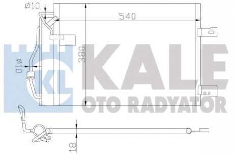 KALE DB Радіатор кондиционера W168 97-00 Kale oto radyator 380900 (фото 1)