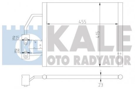 KALE BMW Радіатор кондиционера 5 E39 96- Kale oto radyator 343055 (фото 1)