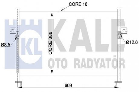 Радіатор кондиционера Hyundai H-1 / Starex, H-1 Box, H100, Porter Condenser Kale oto radyator 342425