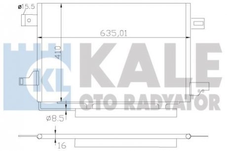 KALE DB Радіатор кондиционера W169 04- Kale oto radyator 387900