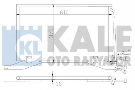 KALE DB Радіатор кондиционера W210 Kale oto radyator 392800