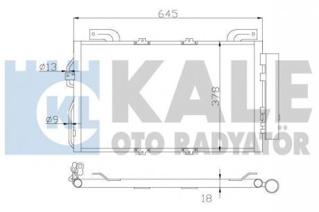 KALE DB Радиатор кондиционера W203 Kale oto radyator 392900