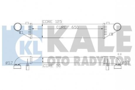 KALE Интеркулер W203 2.0/2.7CDI Kale oto radyator 347500 (фото 1)