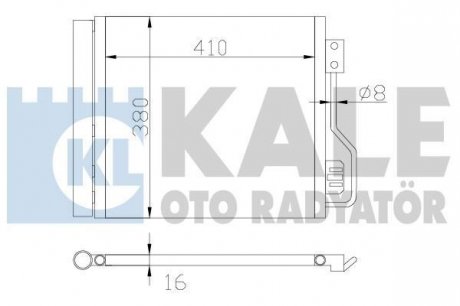 KALE DB Радіатор кондиционера Smart Fortwo 07- Kale oto radyator 342545 (фото 1)