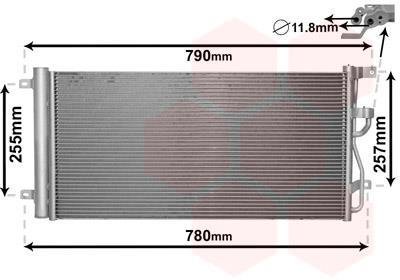 Радіатор кондиціонера OPEL ANTARA/CHEV CAPT 2.2 CDTi (вир-во) Van Wezel 37005612 (фото 1)