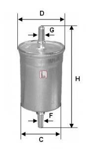 Фильтр топливный ford, 1,6-2,0, 99-04 SOFIMA S1769B (фото 1)