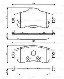 CITROEN Торм.колодки передн. C4 09- BOSCH 0986495304