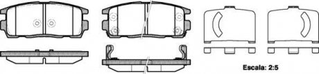 Гальмівні колодки зад. Chevrolet Captiva 06- (akebono) WOKING P13603.12 (фото 1)