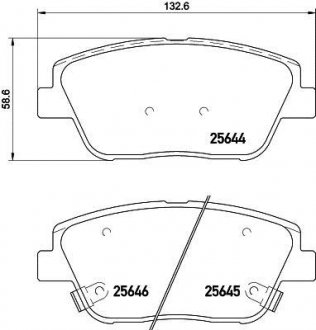 Колодки тормозные дисковые передние Kia Optima 2.0, 2.4 (10-) Nisshinbo NP6049