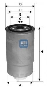 Фільтр паливний UFI 2438300