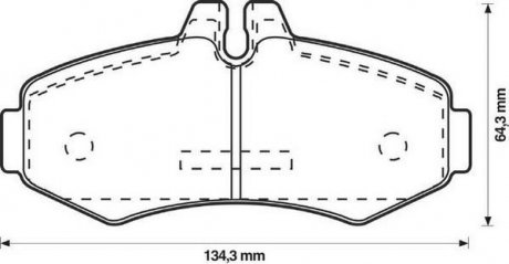 Тормозные колодки передние Mercedes Sprinter 904 /Vito 638 Jurid 571946J (фото 1)