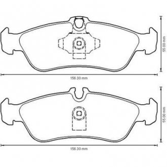 Гальмівні колодки задні Mercedes Sprinter / VW LT Jurid 573191J (фото 1)