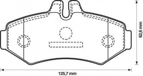 Гальмівні колодки задні Mercedes Sprinter / VW LT Jurid 571950J (фото 1)