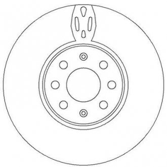 Гальмівний диск передній Fiat Doblo, Punto / Opel Corsa Jurid 562297JC