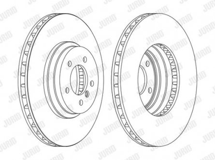 Гальмівний диск передній BMW 3-Series (E90,E91,E92,E93), X1 (E84) Jurid 562519JC1 (фото 1)