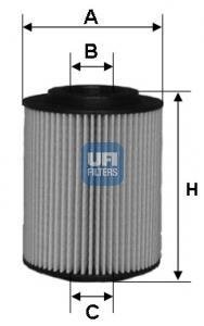 Фільтр оливний UFI 2507200