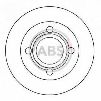 Тормозной диск задн. Audi 100 (82-91) A.B.S. 16068 (фото 1)