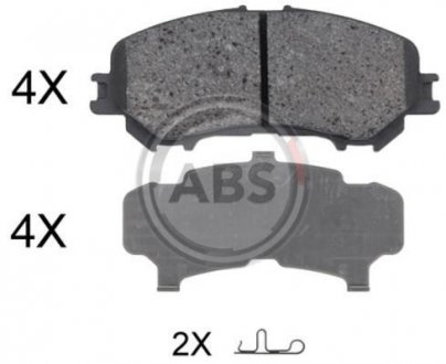 Колодка гальм. диск. передн. Nissan, Renault (ABS) A.B.S. 35045