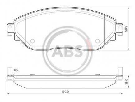 Тормозные колодки дисковые A.B.S. 35077