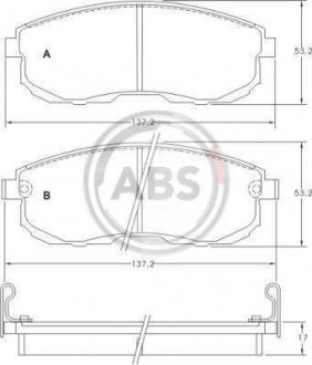 Гальмівні колодки перед. Nissan Maxima 88-00 (sumitomo) A.B.S. 36691