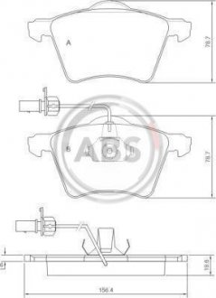 Тормозные колодки дисковые (1 к-т) A.B.S. 37141