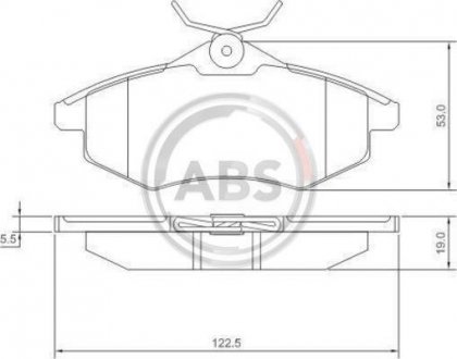 Колодки перед. Citroen C2 C3 1.1 8V (LUC) A.B.S. 37307