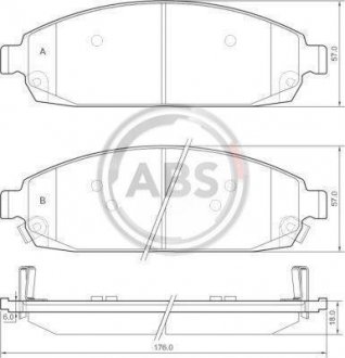 Колодка торм. диск. JEEP GRAND CHEROKEE передн. (ABS) A.B.S. 37517