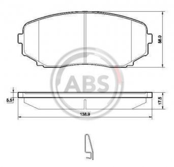 Гальмівні колодки перед. Mazda CX-7/CX-9 07- (sumitomo) A.B.S. 37643