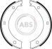Колодки ручного тормоза BMW 5(E28,E34) 81-97/6(E24) 77-89/ 7(E38) 94-01 (ATE) A.B.S. 8805 (фото 1)