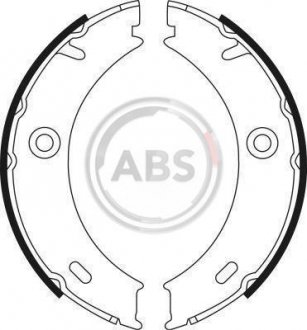 Тормозные колодки барабан (1 к-т) A.B.S. 9022 (фото 1)