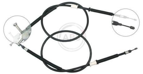 Трос ручного гальма зад. Astra/ Zafira 99-05 (барабан) A.B.S. K17282