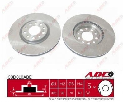 Тормозной диск ABE C3D010ABE (фото 1)