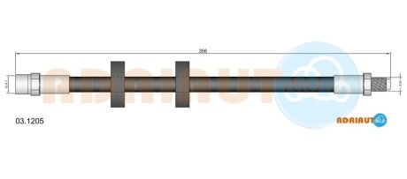 VW Шланг тормозной передн. 100/200 -90 ADRIAUTO 03.1205