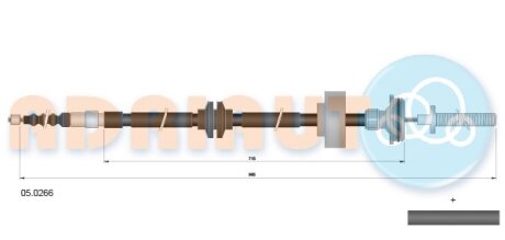 Трос зупиночних гальм ADRIAUTO 05.0266