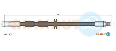 BMW Шланг тормозной передн. E34,E32,E31 ADRIAUTO 05.1207