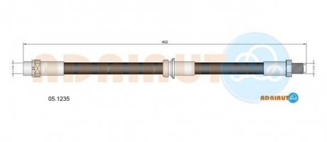 BMW гальмів.шланг задн.E70 X5 07-,F15 X5 13-,X6 E71,F16 ADRIAUTO 05.1235