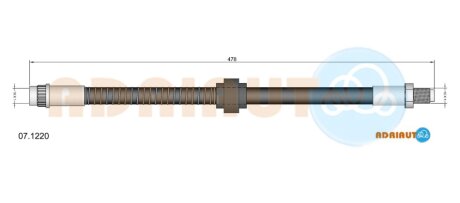 CITROEN Шланг тормозной пер.C2/C3/Berlingo ADRIAUTO 07.1220