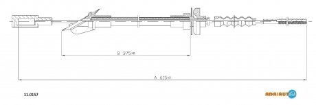 FIAT Трос зчеплення Ritmo все exc. Diesel -12/84 ADRIAUTO 11.0157