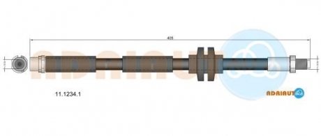 FIAT Шланг торм. пер. Croma 05- ADRIAUTO 11.1234.1