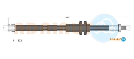 FIAT Тормозной шланг передн.Punto 99- ADRIAUTO 11.1322