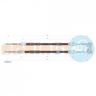 Тросик гальма стоянки ADRIAUTO 13.0215.1
