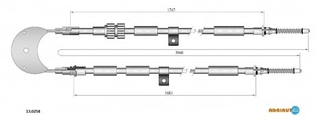 Трос ручного гальма ADRIAUTO 13.0258