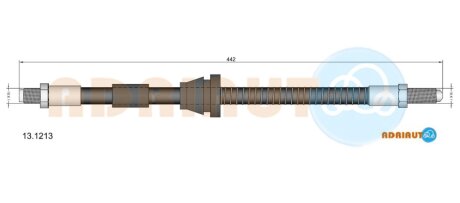 FORD Шланг тормозной передн. Fiesta -96 ADRIAUTO 13.1213