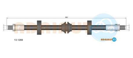 FORD Шланг тормозной зад. Mondeo -00 (диск) ADRIAUTO 13.1289