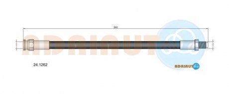 MITSUBISHI шланг тормозной LANCER 1.5-2.0 08-, ASX 1.6-2.2 10- ADRIAUTO 24.1262 (фото 1)