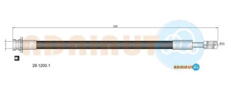 Фото nissan шланг тормозной зад.patrol -97 ADRIAUTO 28.1200.1 NISSAN Шланг тормозной зад.Patrol -97 ADRIAUTO 28.1200.1