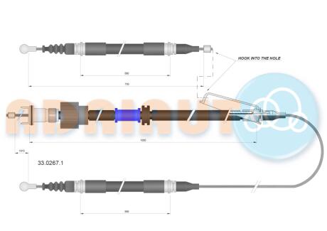 Трос зупиночних гальм ADRIAUTO 33.0267.1
