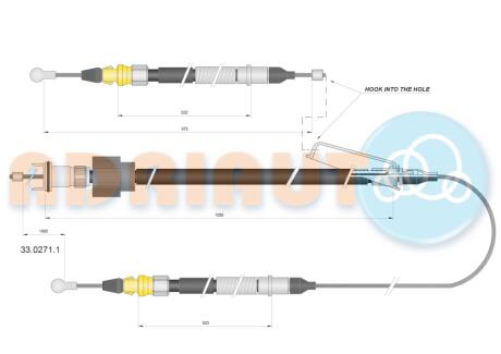 Тросик стояночного тормоза ADRIAUTO 33.0271.1